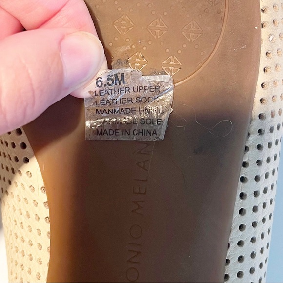 Antonio Melani Perforated Loafers in Tan - Picture 6 of 7